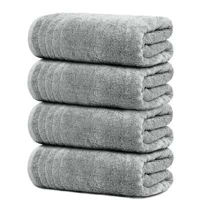 Cotton Jacquard Towel | Soft & Absorbent | 3 Sizes | White, Dark & Light Gray