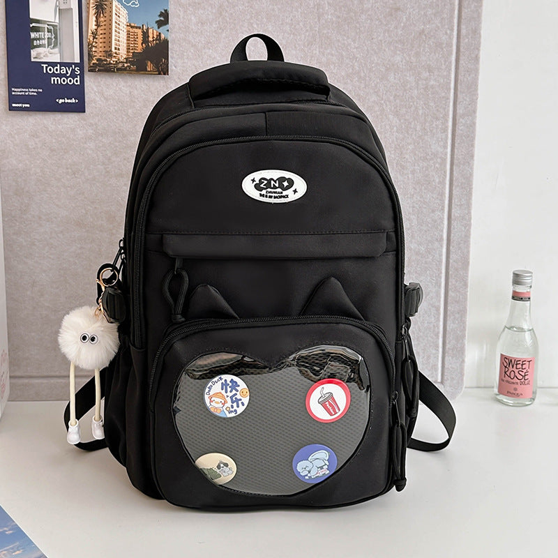 Girls Large Capacity Primary School Backpack – Nylon, 5 Colours