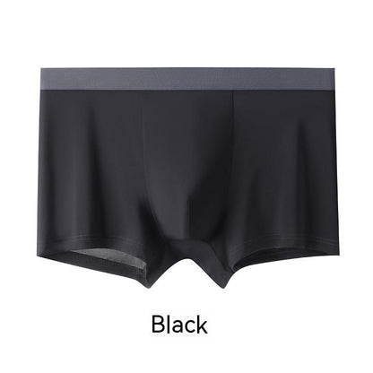 Men's Ice Silk Boxer Briefs – Breathable Mid-Waist Underwear