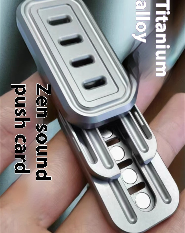 Titanium Alloy Tuning Fork Push Card Fidget Toy | Premium EDC