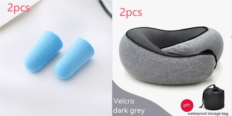 Memory Foam Travel Neck Pillow — U-Shaped Neck Support for Flights, Commuting & Long Journeys