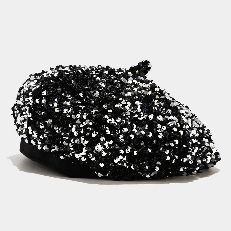Women's Sequined Pumpkin Hat | Flat-Top Novelty Cap – 7 Colours