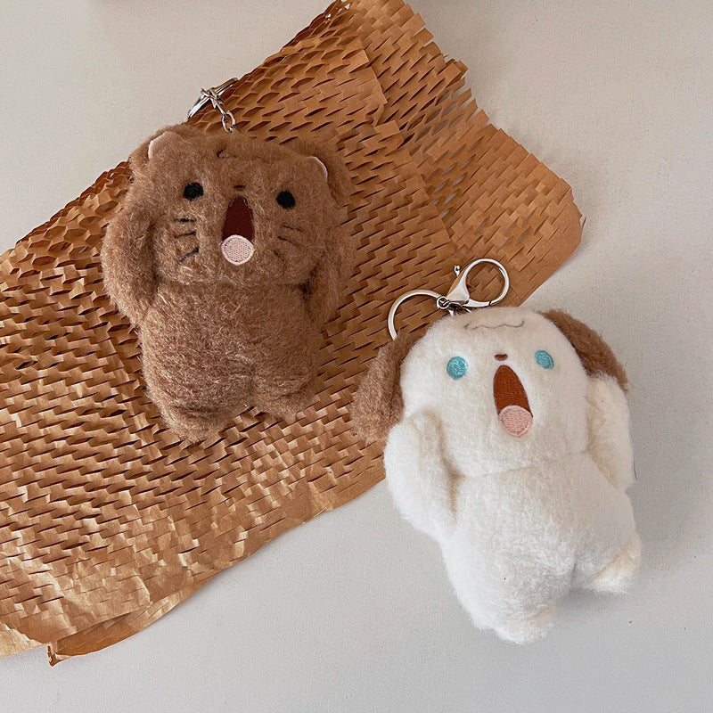 Screaming Puppy Plush Keychain | Soft Dog Bag Charm | JP Collections