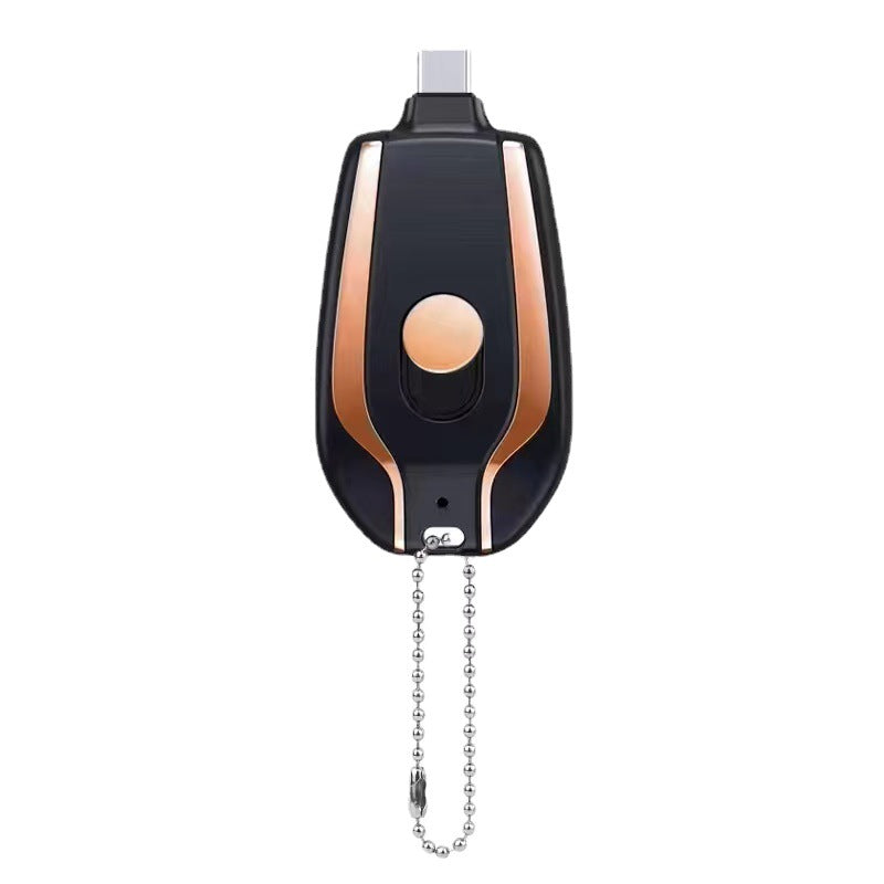 1,500mAh Keychain Emergency Power Bank – Waterproof Carabiner Charger iPhone USB-C Android
