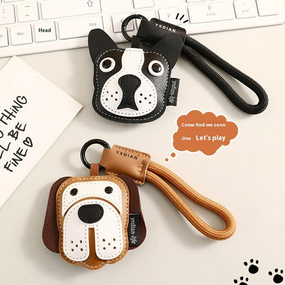 Leather Puppy Dog Keychain | Bulldog & Beagle