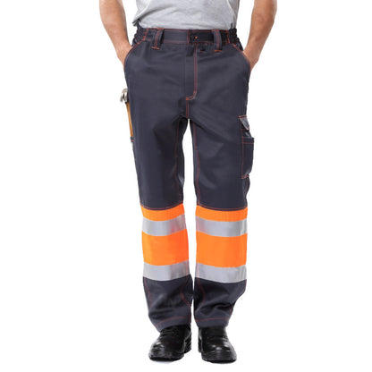 Men's Hi-Vis Reflective Safety Trousers | Fluorescent Workwear Pants