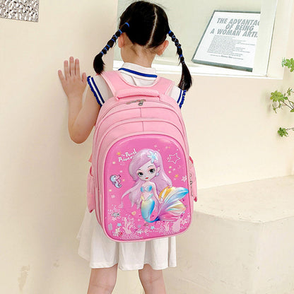 Children's Printed Nylon Backpack – Mermaid & Spaceman Designs