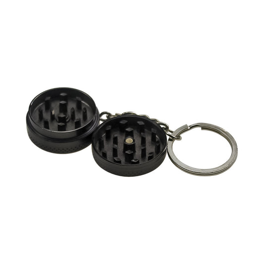 Zinc Alloy Magnetic Grinder Keychain | Compact 30mm Herb Grinder