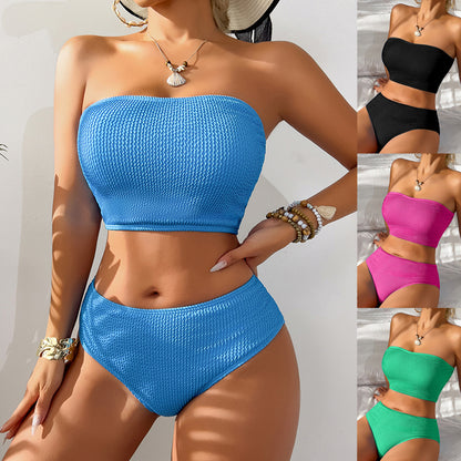Women's High Waist Bikini Set – Two-Piece Swimwear | 4 Colours
