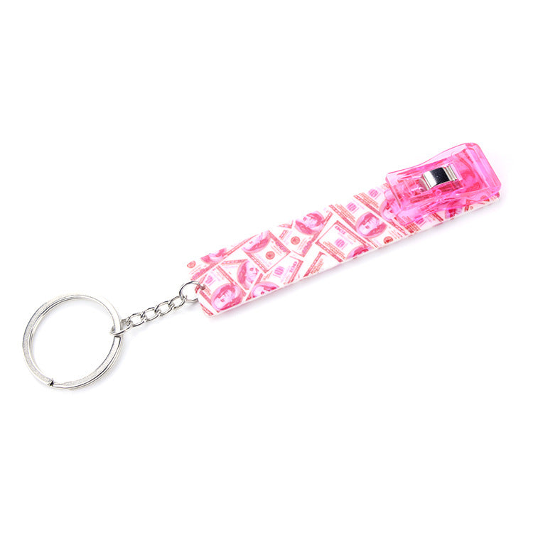Acrylic Touchless Card Puller Keychain | Hygiene Tool