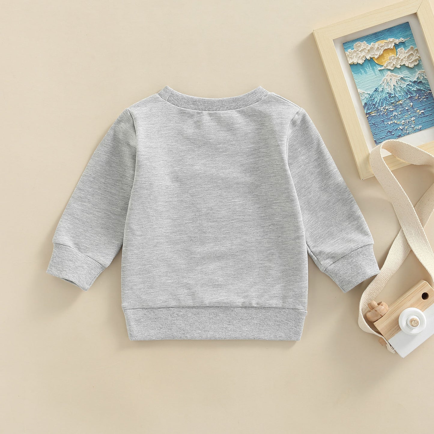 Children's Letter Print Cotton Pullover Sweater | Kids Casual Top