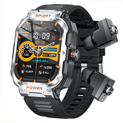 2-in-1 Smartwatch with TWS Earbuds – NFC, Heart Rate & Bluetooth Calling