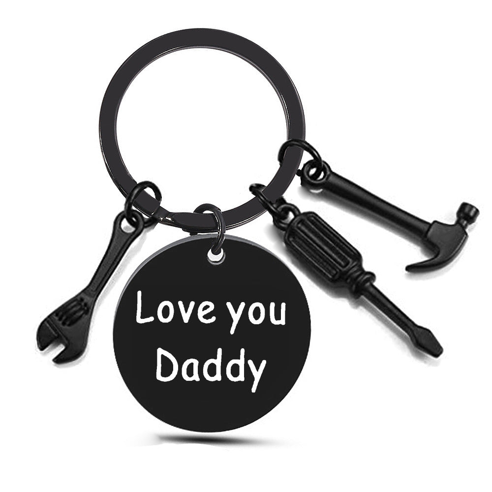 Personalised Message Metal Keyring | Dad, Papa, Grandpa