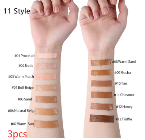 Oil-Control Liquid Foundation & Concealer – 13 Shades, Multi-Pack