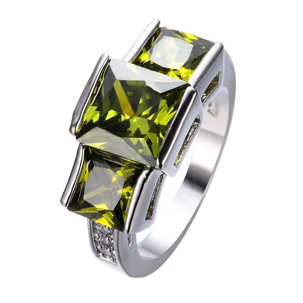 Unisex Copper Rainbow Geometric Ring – Colourful Electroplated Statement Band