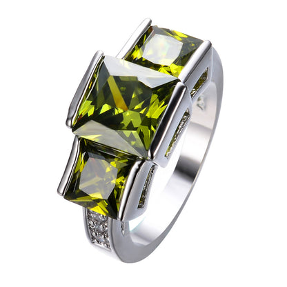 Unisex Copper Rainbow Geometric Ring – Colourful Electroplated Statement Band