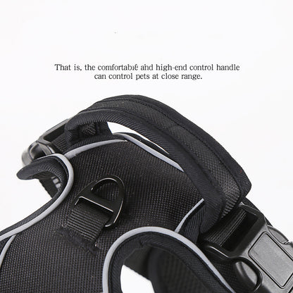 No-Pull Dog Harness – Breathable Reflective Vest | Sizes S–XL | Black, Orange & Red