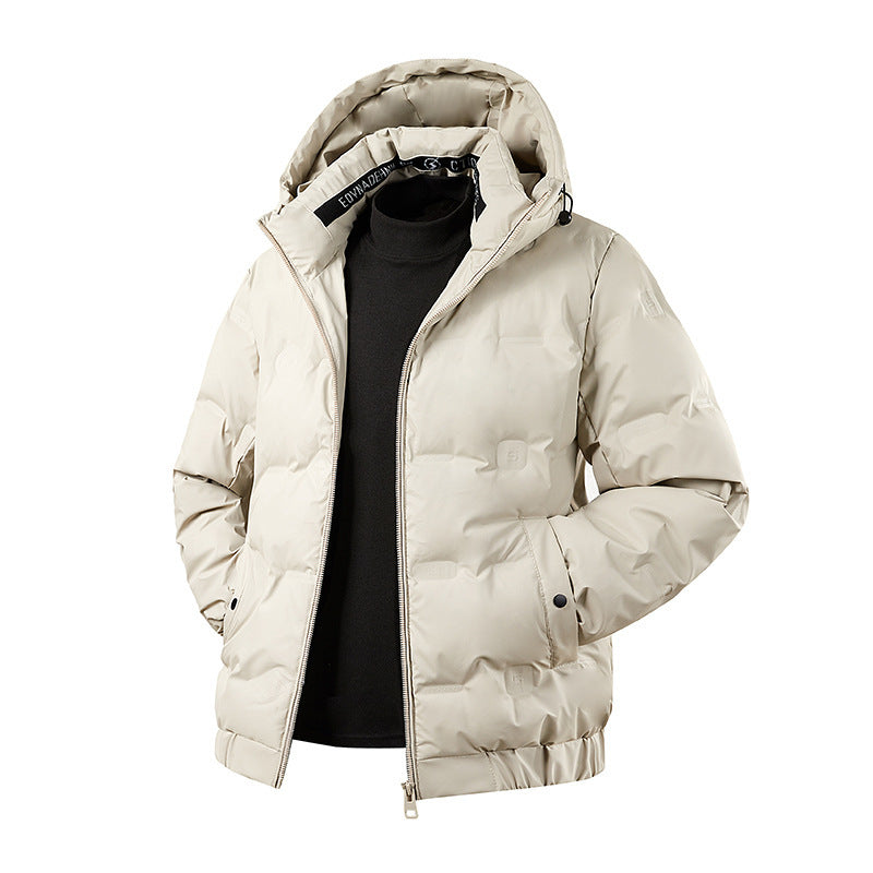 Men's Hooded White Duck Down Coat | Thickened Winter Puffer