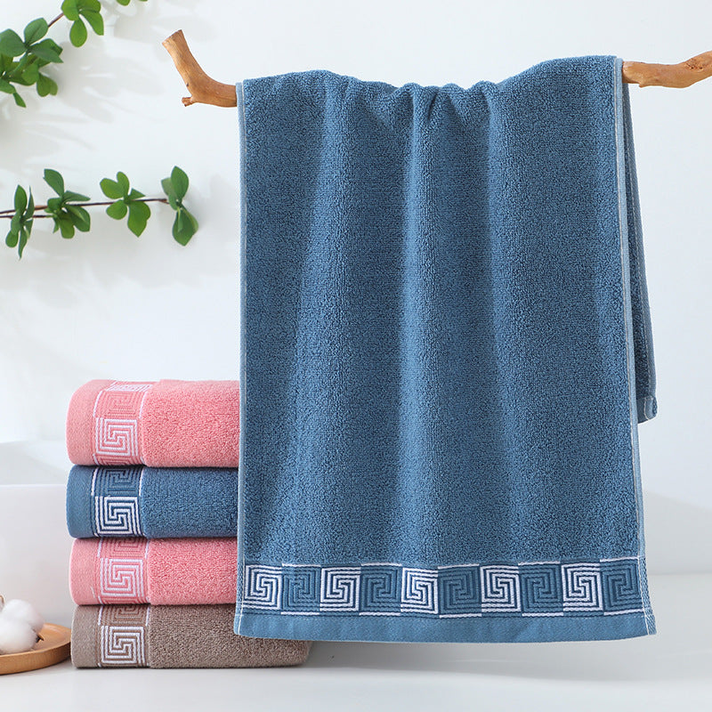 Thickened Cotton Face Towel | Individually Packaged | Pink, Coffee & Blue