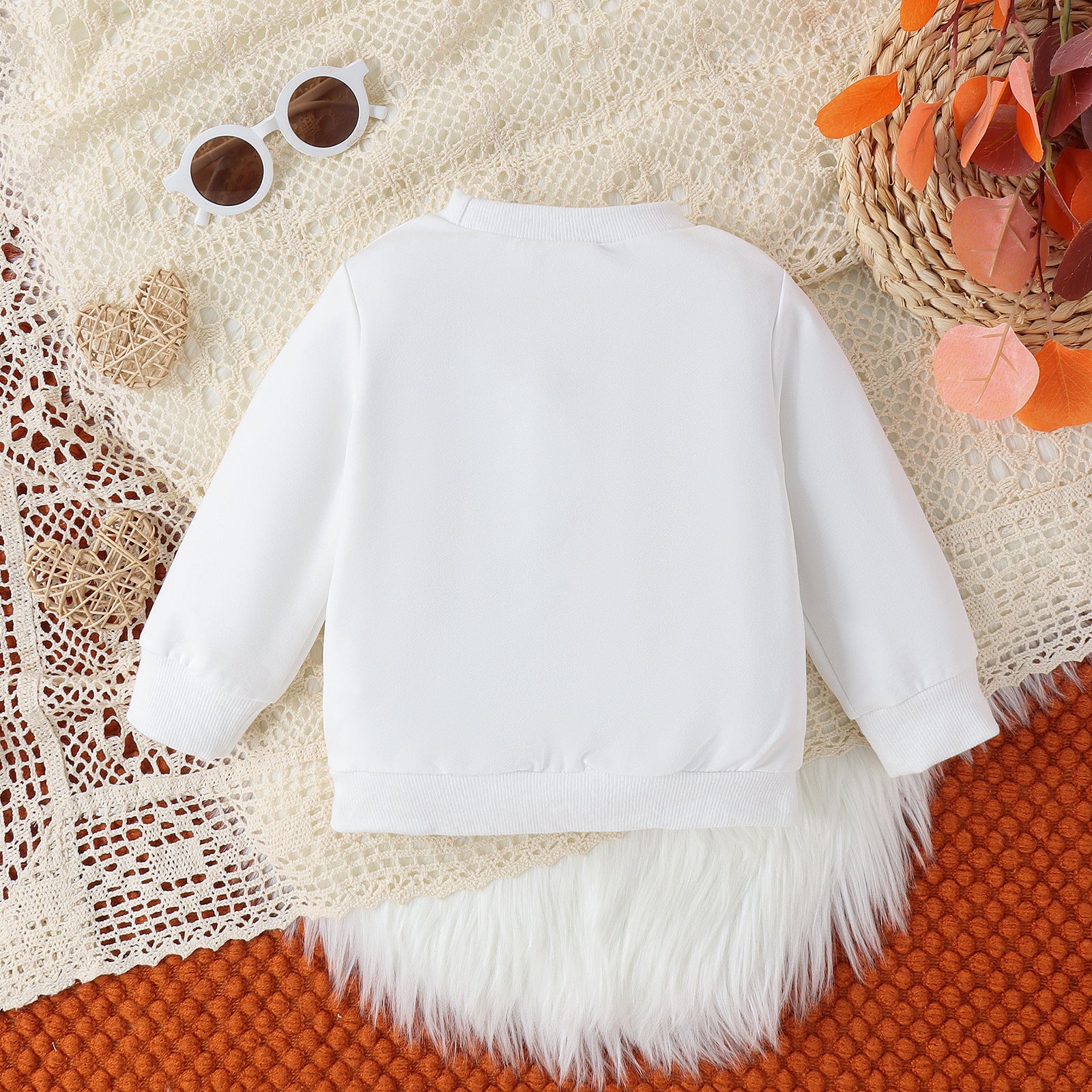Girls Letter Print Cotton Sweatshirt – Long Sleeve Kids Pullover