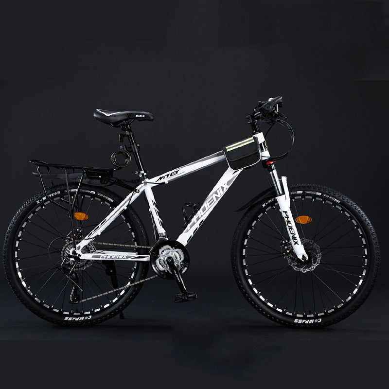 Carbon Steel Mountain Bike – Double Disc Brake 24" & 26" 24/27/30-Speed