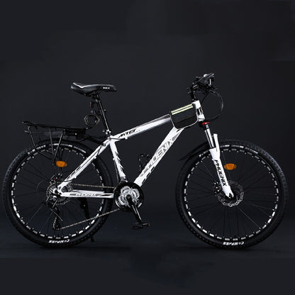 Carbon Steel Mountain Bike – Double Disc Brake 24" & 26" 24/27/30-Speed