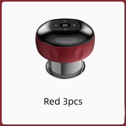Electric Vacuum Cupping & Gua Sha Massager — Smart Breathing Therapy Device with Heat & Red Light