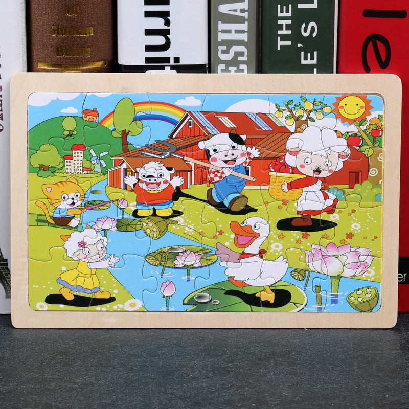 Children's Wooden Jigsaw Puzzle 21 Designs Ages 3+ - JParker Collections