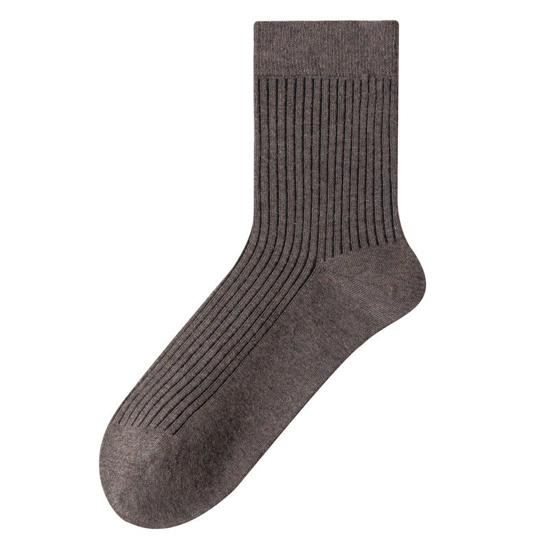 Men's 100% Cotton Mid-Calf Socks – Non-Slip Antibacterial Odour-Resistant 27 Colours