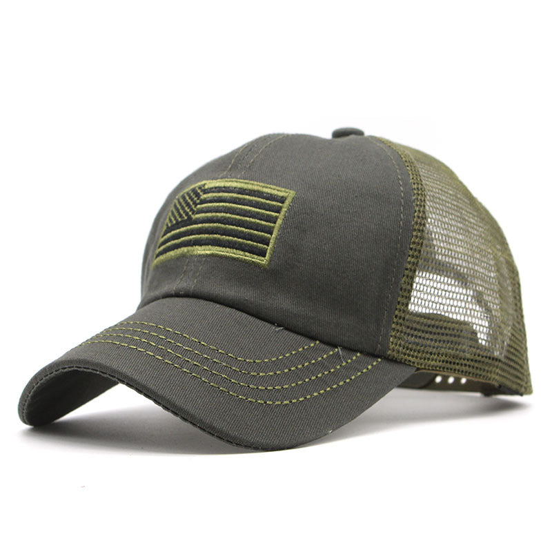 Men's Embroidered Cotton Baseball Cap - Adjustable Dome Cap