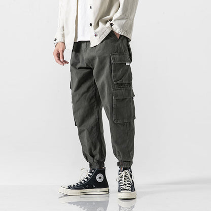Men's Slim-Fit Cargo Jogger Trousers | S–3XL | Army Green, Black, Grey, Khaki