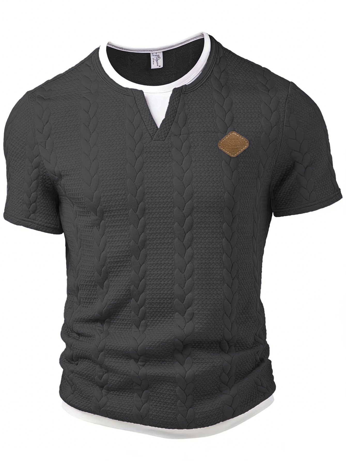 Men's Mock Two-Piece Short Sleeve T-Shirt | Slim Fit