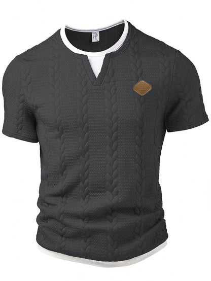 Men's Mock Two-Piece Short Sleeve T-Shirt | Slim Fit