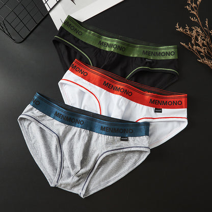 Men's Cotton Briefs – Low-Waist Two-Tone Underwear 9 Colour Combinations