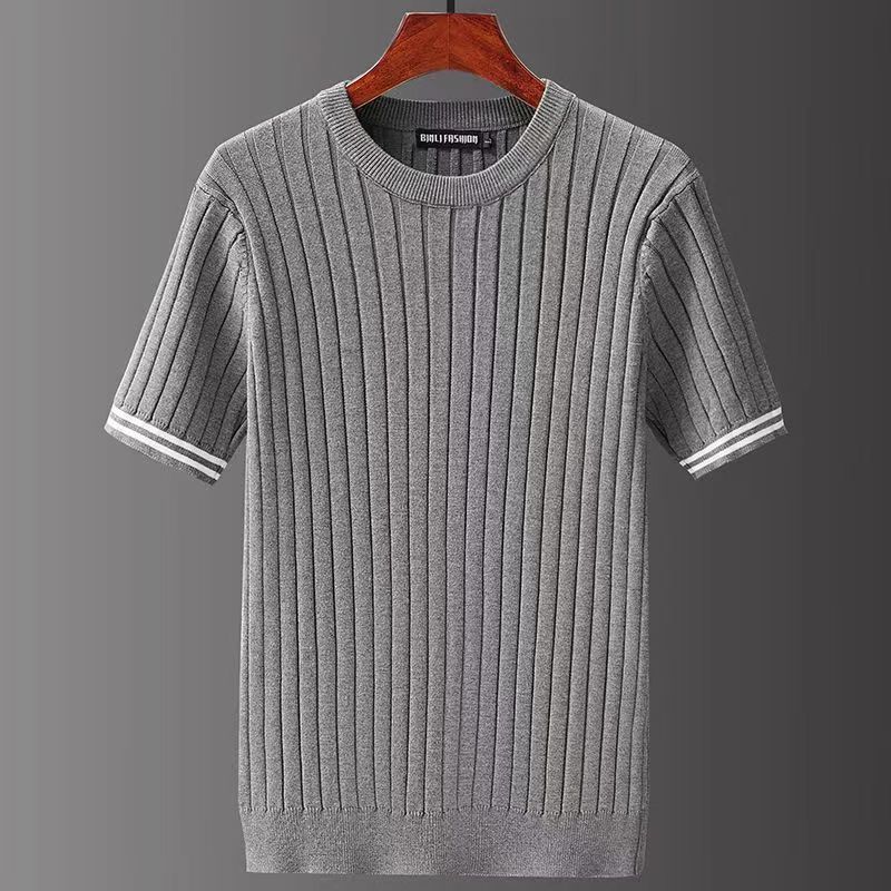 Men's Long Sleeve Basic Top – V-Neck & Crew Neck in White & Black