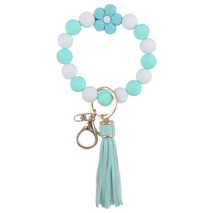 Silicone Flower Bracelet Keychain | 10 Colours