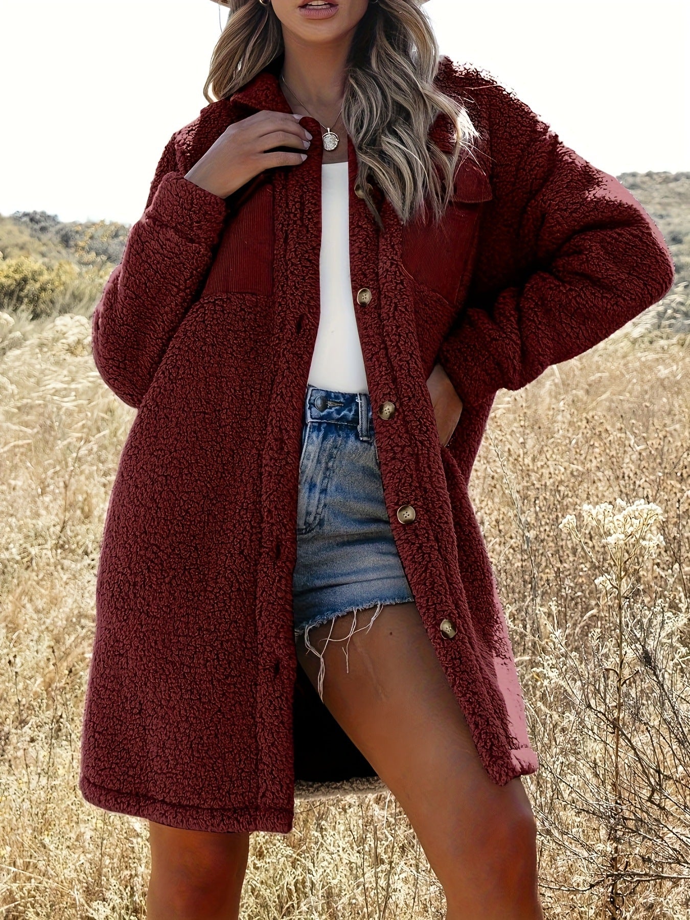 Women's Loose-Fit Mid-Length Coat – Thick Casual Overcoat | 5 Colours | S–XXL