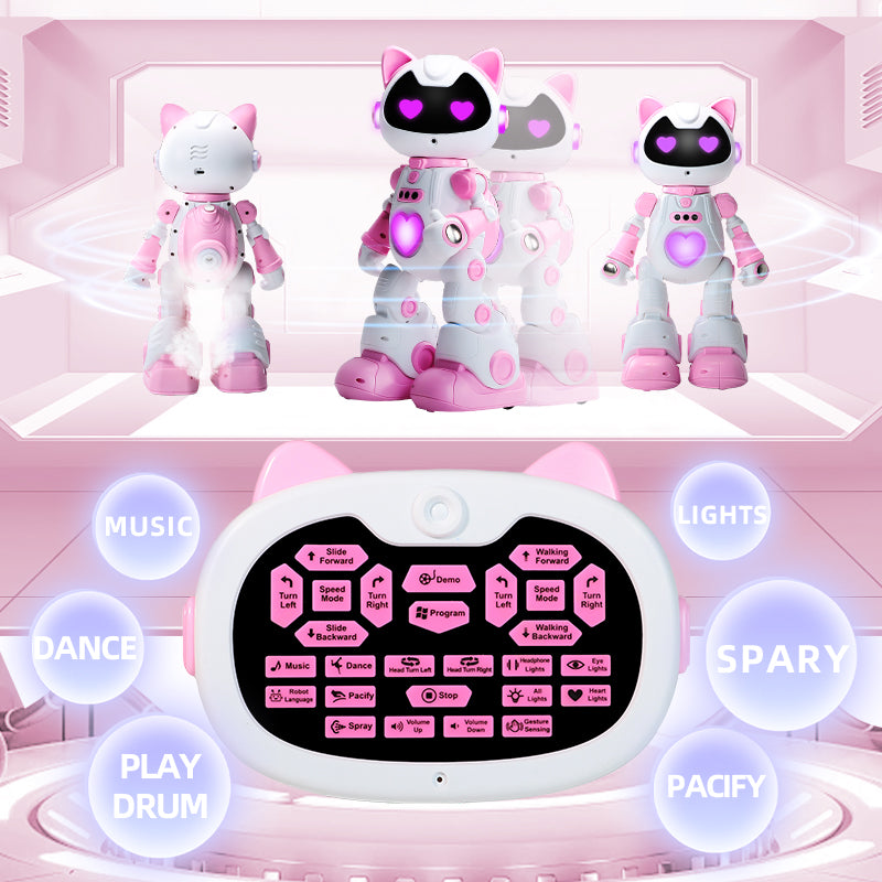 Programmable Gesture Control Robot Toy | RGB Light & Spray