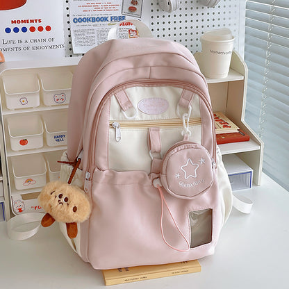 Girls Nylon School Backpack – 5 Colours, Standard & Pendant