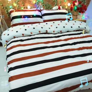 Cartoon Print Twill Polyester Bedding Set – 4-Piece, 17 Colours