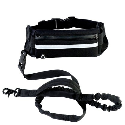 Hands-Free Dog Running Belt | Bungee Leash Waist Pack with Phone Pocket