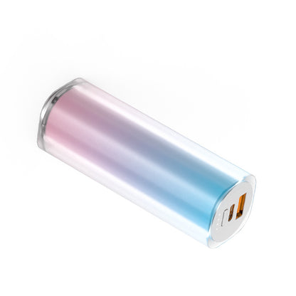 Mini Lipstick Power Bank – Fast Charging 5000mAh & 10000mAh Blue Pink Gradient