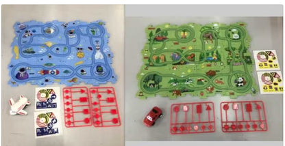 DIY Electric Puzzle Rail Car Track Set — Educational Toy for Kids