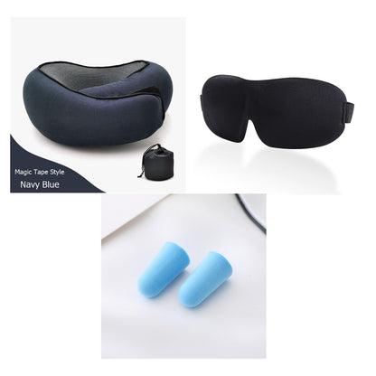 Memory Foam Travel Neck Pillow — U-Shaped Neck Support for Flights, Commuting & Long Journeys