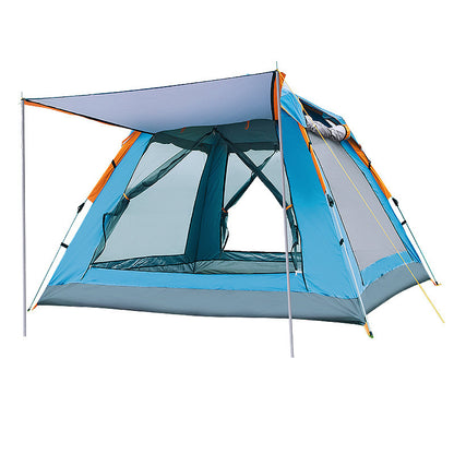 3-Person Beach & Camping Tent – Silver-Coated T210 Waterproof Quick-Pitch Tent with Optional Ground Mat