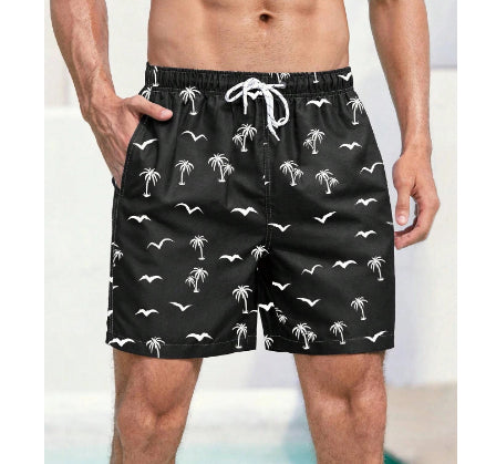 Men's Printed Beach Shorts | Hawaiian Casual Mesh Polyester S-5XL