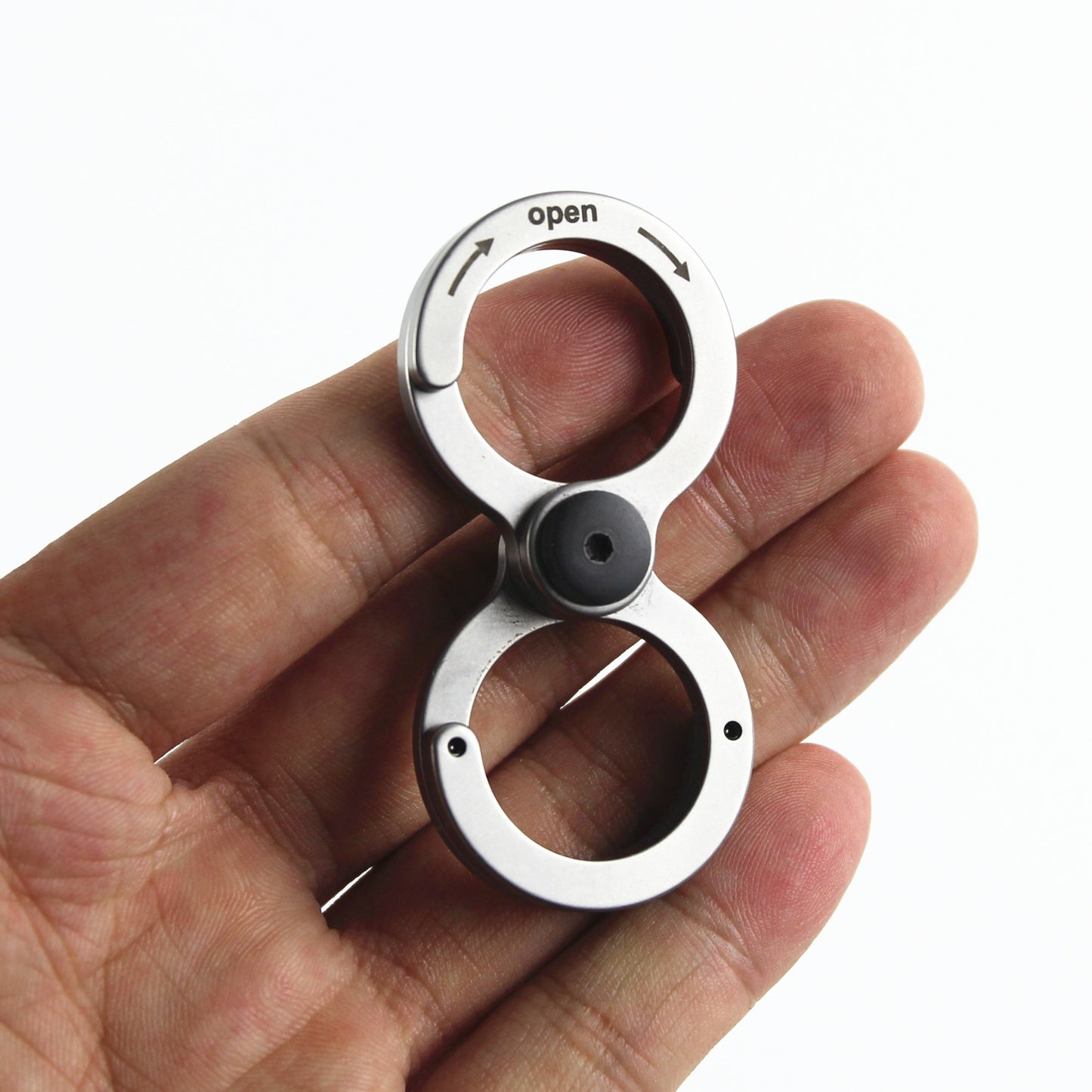 Stainless Steel Figure-8 Carabiner | EDC Clip for Keys & Outdoor Use