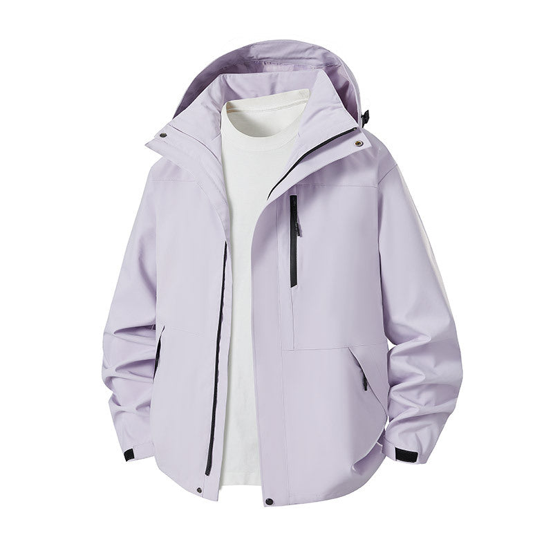 Unisex Waterproof Windproof Hooded Shell Jacket – 12 Colours