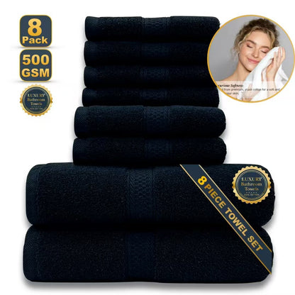Pure Cotton Jacquard Bath Towel | Rice Grain Weave | 4 Sizes & 5 Colours