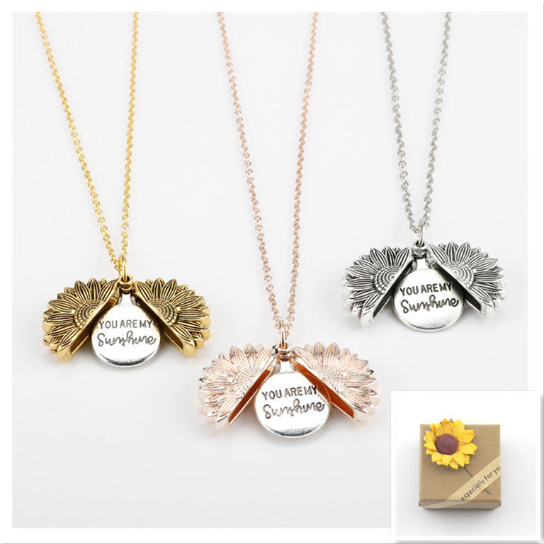 Sunflower Pendant Necklace | Gold, Silver & Rose Gold